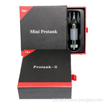 Electronic cigarette atomizers mini protank kit, glass tube and heating from bottom